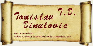 Tomislav Dinulović vizit kartica